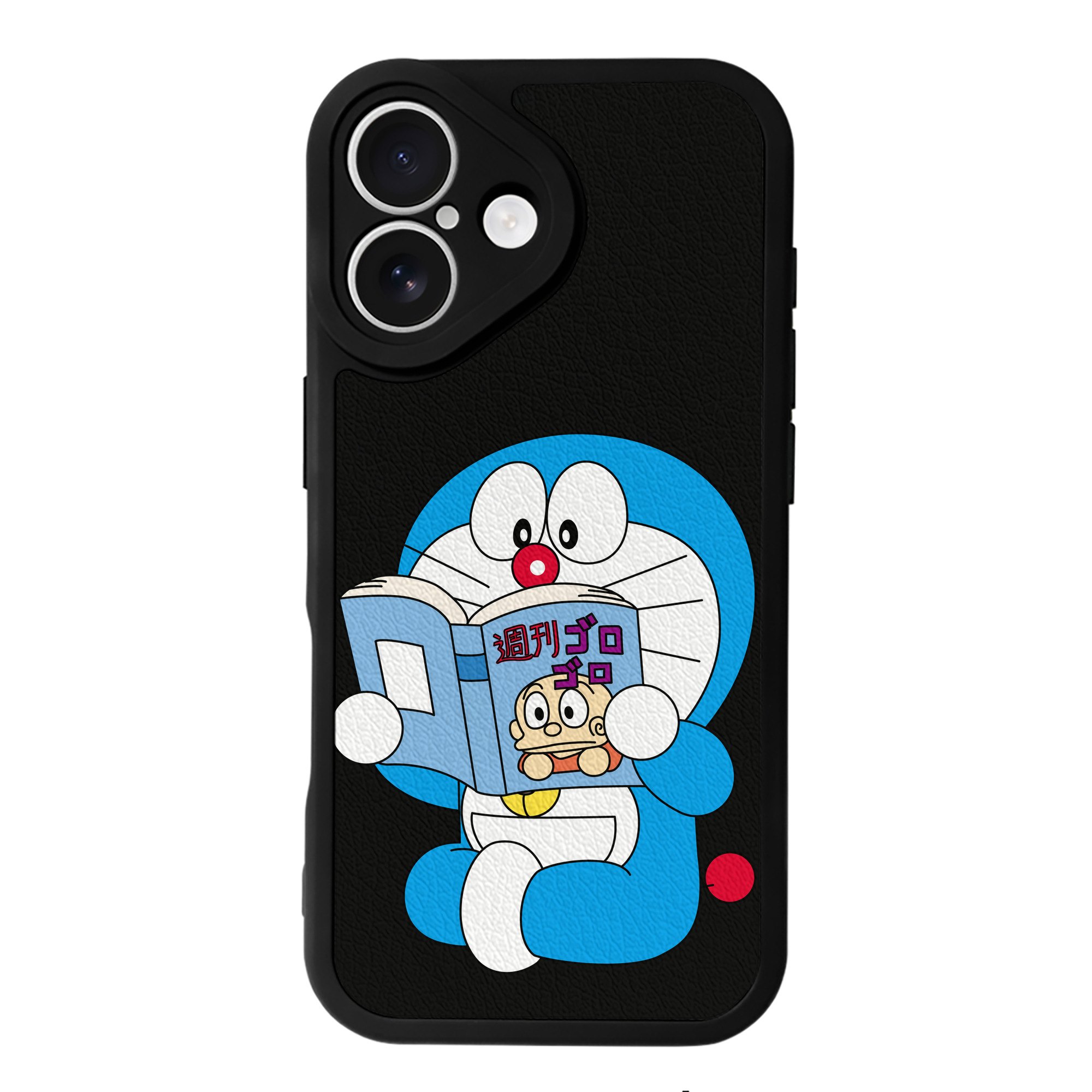 （画像用） ドラえもん Doraemon 【iPhone 16シリーズ対応】シリコンスマホケース（レザー調） 材質：シリコン